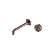 Serenity Wall Basin Mixer 185mm Spout Metal Handle Brushed Bronze gallery detail image