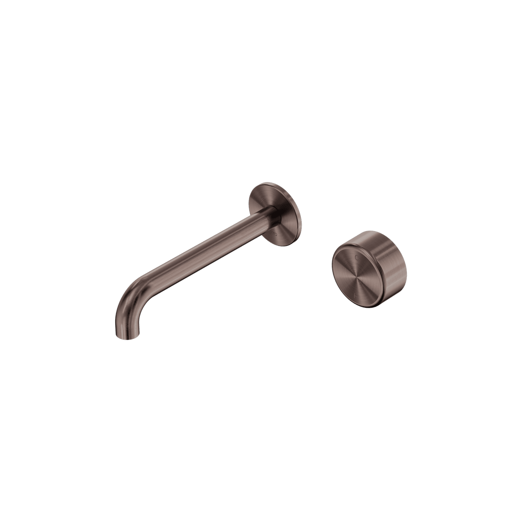 Serenity Wall Basin Mixer 220mm Spout Metal Handle Brushed Bronze gallery detail image