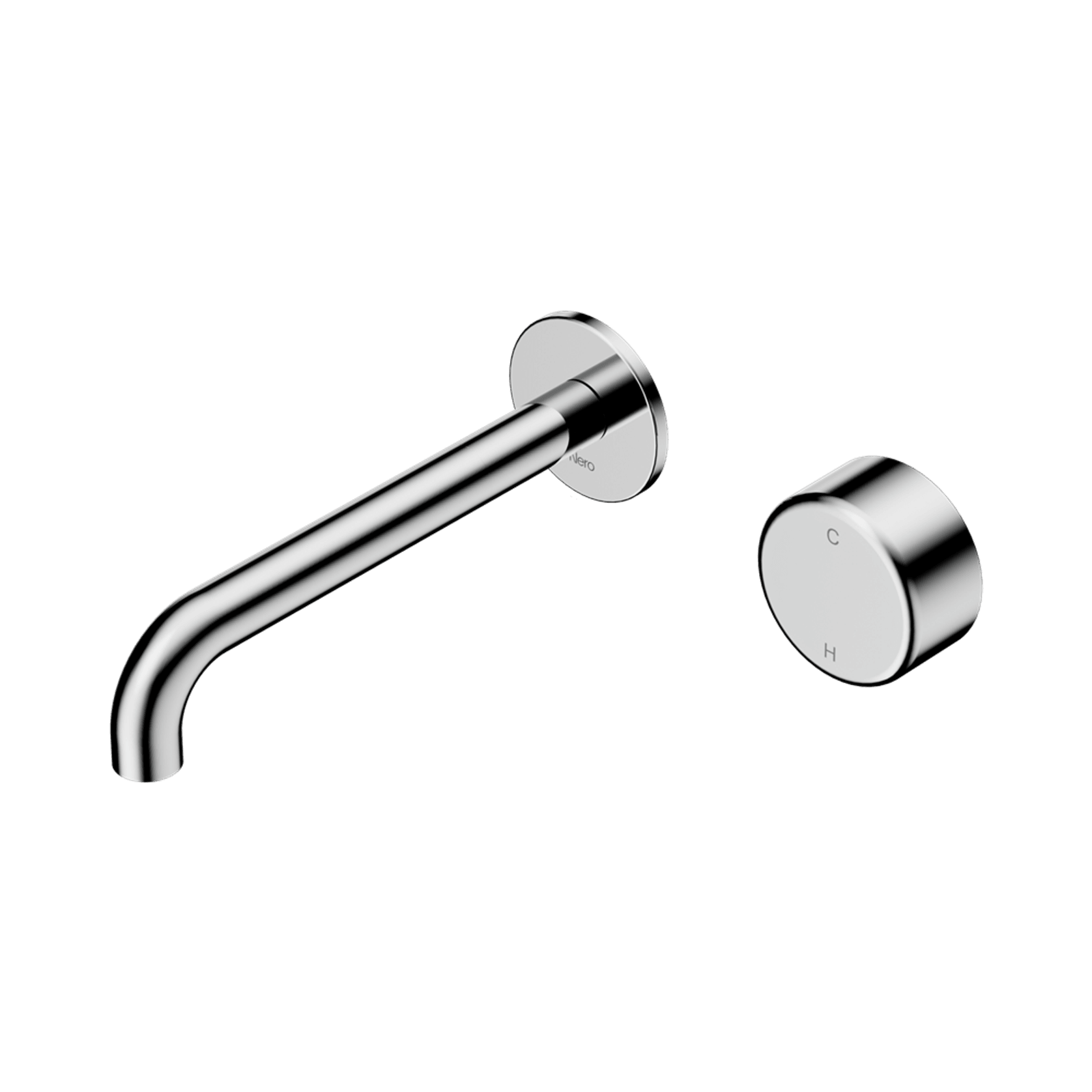 Serenity Wall Basin Mixer 220mm Spout Metal Handle Chrome gallery detail image