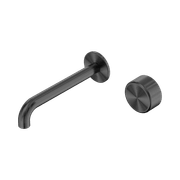 Serenity Wall Basin Mixer 185mm Spout Metal Handle Gun Metal gallery detail image