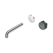 Serenity Wall Basin Mixer 160mm Spout Verde Alpi Handle Chrome gallery detail image