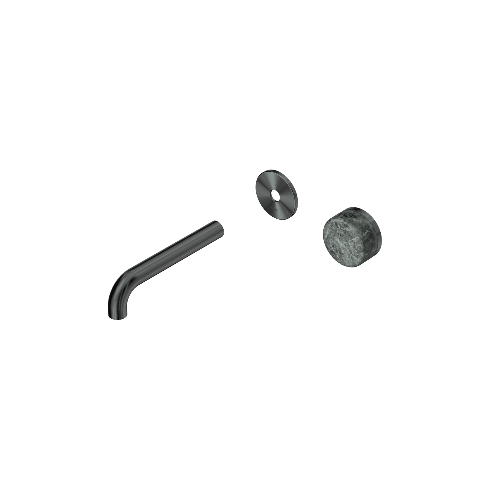 Serenity Wall Basin Mixer 160mm Spout Verde Alpi Handle Gun Metal gallery detail image