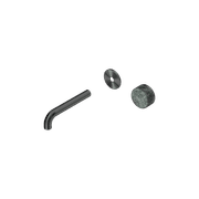 Serenity Wall Basin Mixer 160mm Spout Verde Alpi Handle Gun Metal gallery detail image