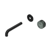 Serenity Wall Basin Mixer 160mm Spout Verde Alpi Handle Matte Black gallery detail image