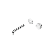 Serenity Wall Basin Mixer 160mm Spout Arabescato Corchia Handle Chrome gallery detail image