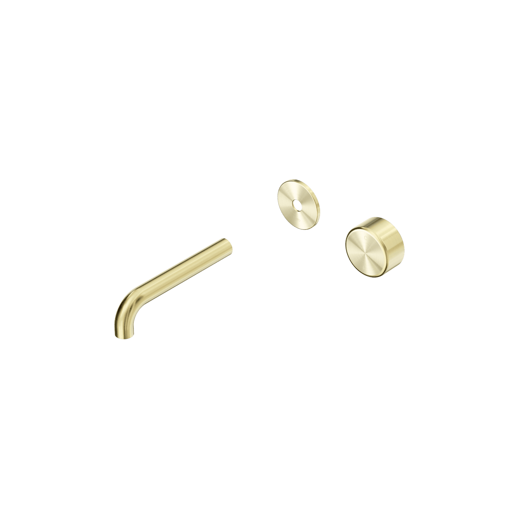 Serenity Wall Basin Mixer 160mm Spout Metal Handle Brushed Gold gallery detail image