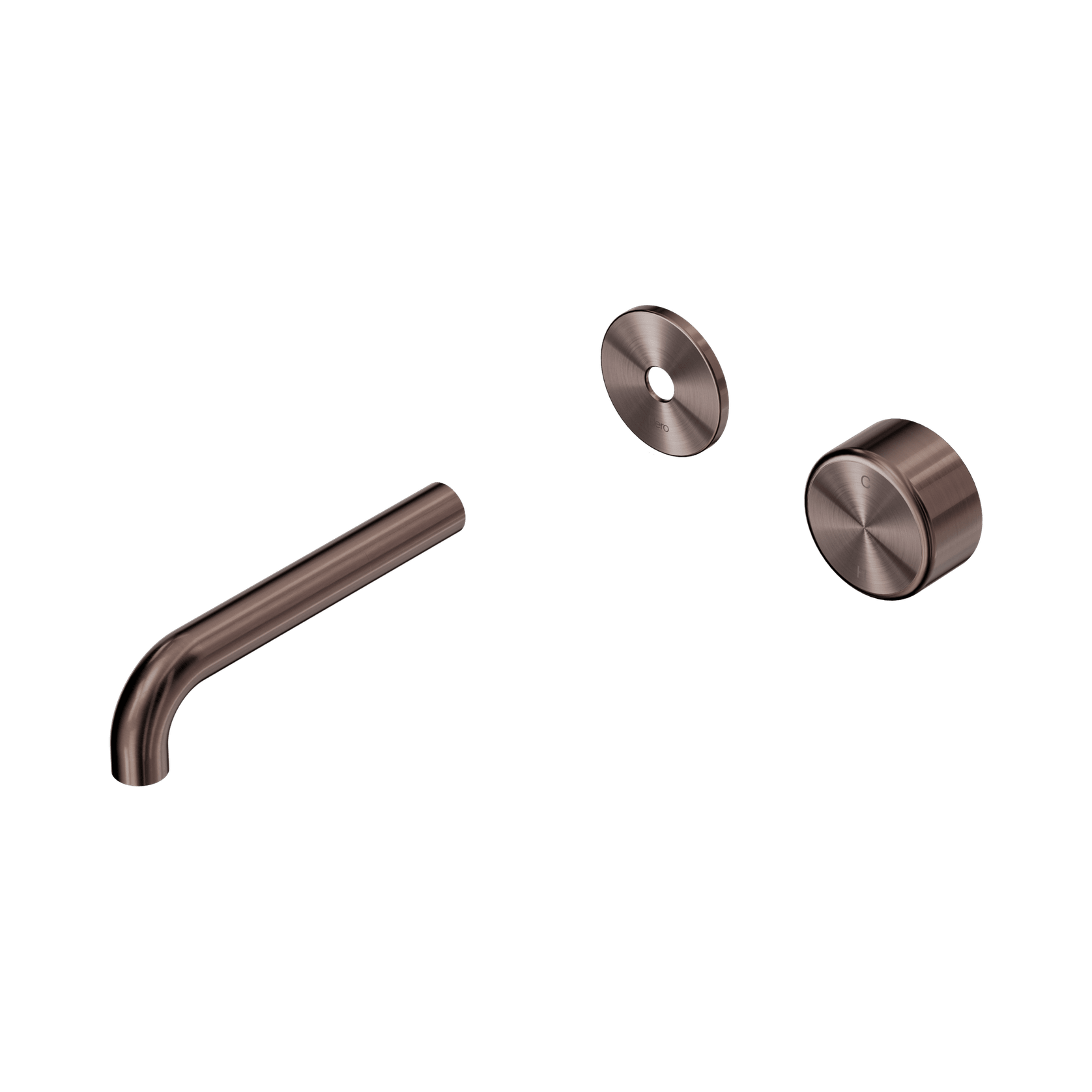 Serenity Wall Basin Mixer 160mm Spout Metal Handle Brushed Bronze gallery detail image