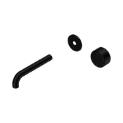 Serenity Wall Basin Mixer 160mm Spout Metal Handle Matte Black gallery detail image