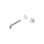 Serenity Wall Basin Mixer 185mm Spout Carrara Handle Chrome gallery detail image