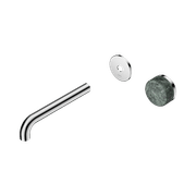 Serenity Wall Basin Mixer 185mm Spout Verde Alpi Handle Chrome gallery detail image