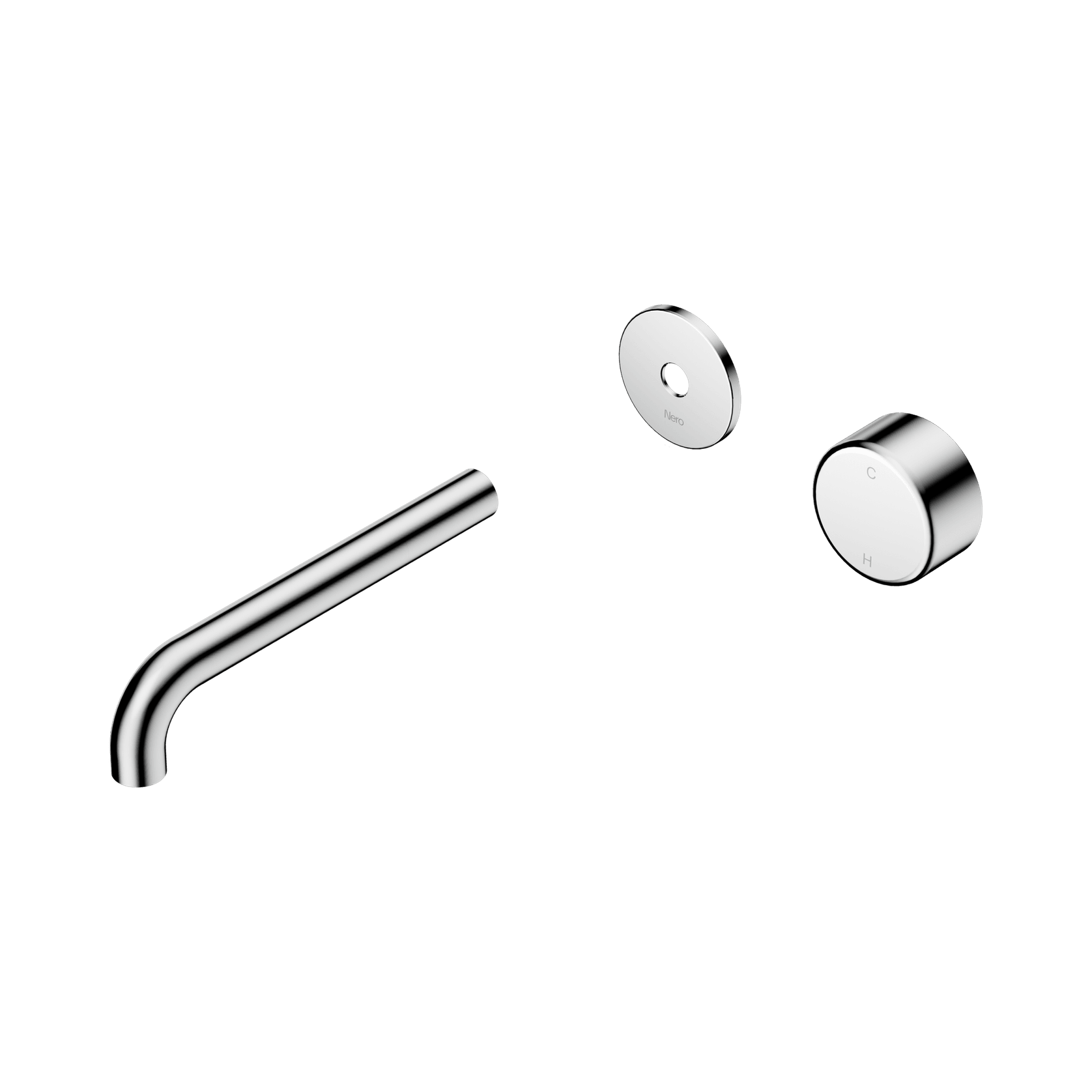 Serenity Wall Basin Mixer 185mm Spout Metal Handle Chrome gallery detail image