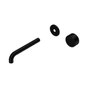 Serenity Wall Basin Mixer 185mm Spout Metal Handle Matte Black gallery detail image