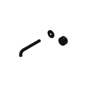 Serenity Wall Basin Mixer 185mm Spout Metal Handle Matte Black gallery detail image