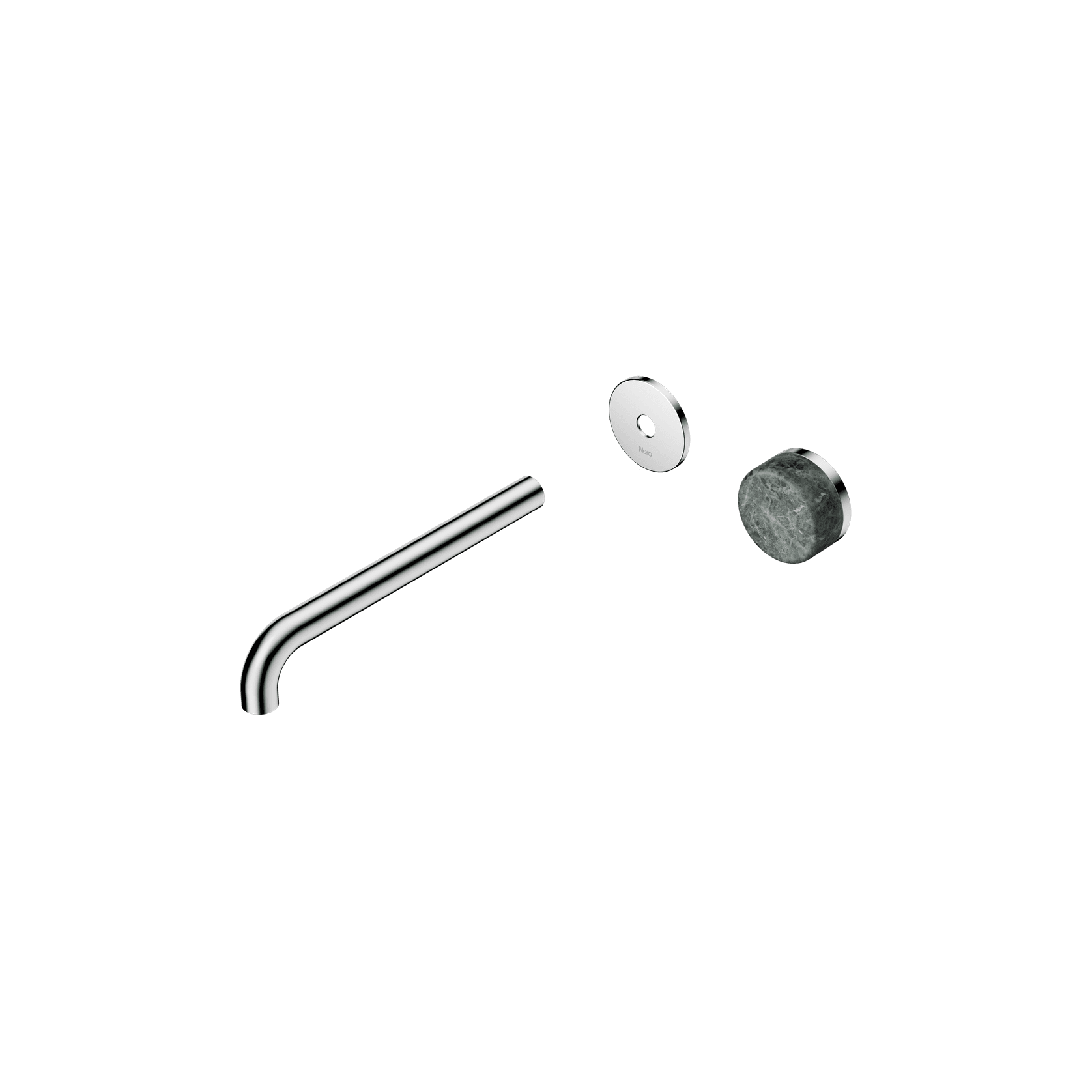 Serenity Wall Basin Mixer 220mm Spout Verde Alpi Handle Chrome gallery detail image