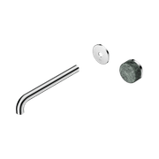 Serenity Wall Basin Mixer 220mm Spout Verde Alpi Handle Chrome gallery detail image