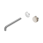 Serenity Wall Basin Mixer 220mm Spout Rome Travertine Handle Chrome gallery detail image