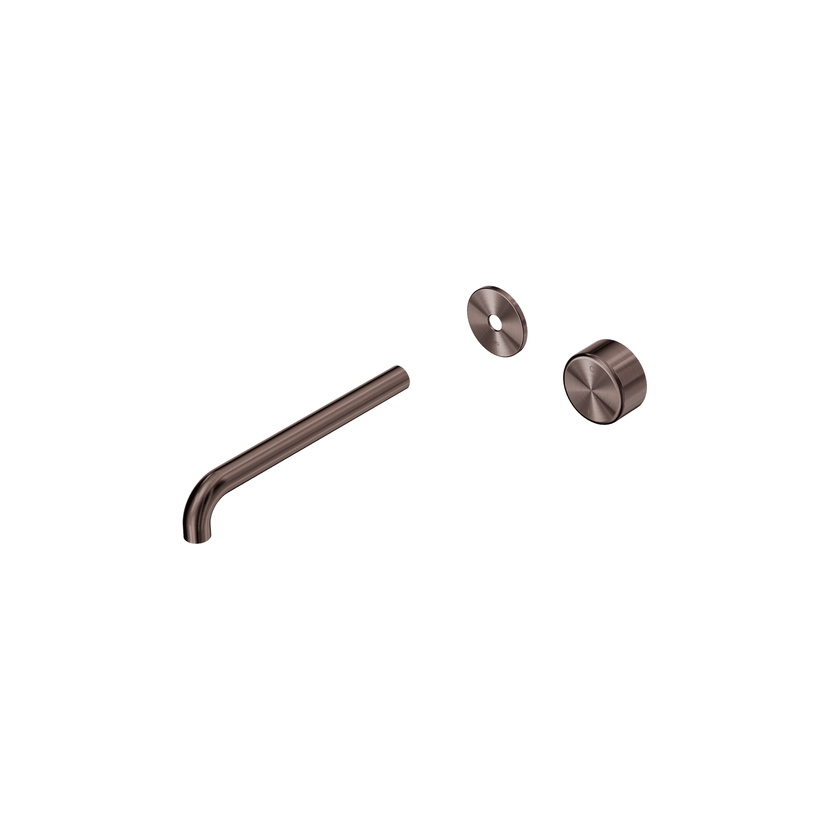 Serenity Wall Basin Mixer 220mm Spout Metal Handle Brushed Bronze gallery detail image