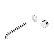 Serenity Wall Basin Mixer 220mm Spout Metal Handle Chrome gallery detail image