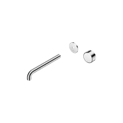 Serenity Wall Basin Mixer 220mm Spout Metal Handle Chrome gallery detail image