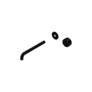 Serenity Wall Basin Mixer 220mm Spout Metal Handle Matte Black gallery detail image