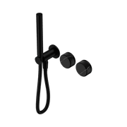 Serenity Shower System Marquina Black Handle And Slim Shower Matte Black gallery detail image