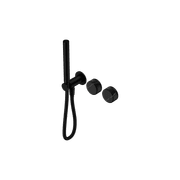 Serenity Shower System Marquina Black Handle And Slim Shower Matte Black gallery detail image