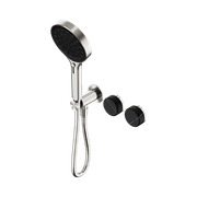 Serenity Shower System Marquina Black Handle And Serenity Hand Shower Brushed Nickel gallery detail image