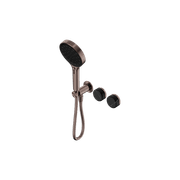 Serenity Shower System Marquina Black Handle And Serenity Hand Shower Brushed Bronze gallery detail image