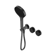 Serenity Shower System Marquina Black Handle And Serenity Hand Shower Gun Metal gallery detail image