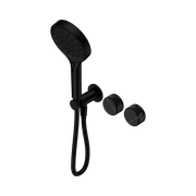 Serenity Shower System Marquina Black Handle And Serenity Hand Shower Matte Black gallery detail image