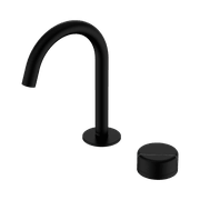 Serenity Basin Mixer Arc Spout Marquina Black Handle Matte Black gallery detail image