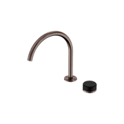 Serenity Bath/Kitchen Mixer Arc Spout Marquina Black Handle Brushed Bronze gallery detail image