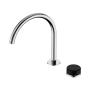 Serenity Bath/Kitchen Mixer Arc Spout Marquina Black Handle Chrome gallery detail image
