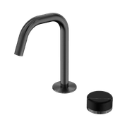 Serenity Basin Mixer Edge Spout Marquina Black Handle Gun Metal gallery detail image