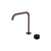 Serenity Bath/Kitchen Mixer Edge Spout Marquina Black Handle Brushed Bronze gallery detail image