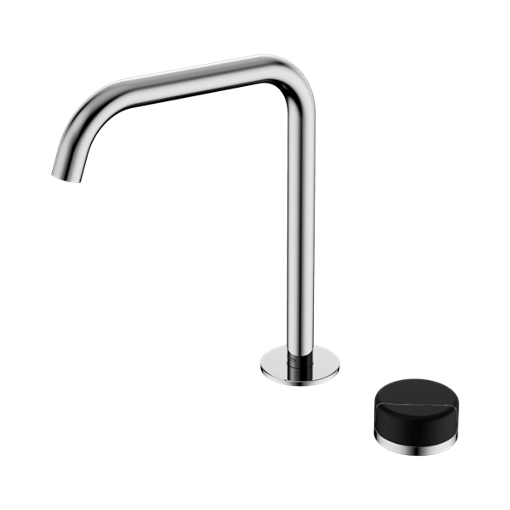 Serenity Bath/Kitchen Mixer Edge Spout Marquina Black Handle Chrome gallery detail image