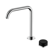 Serenity Bath/Kitchen Mixer Edge Spout Marquina Black Handle Chrome gallery detail image