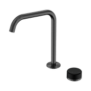 Serenity Bath/Kitchen Mixer Edge Spout Marquina Black Handle Gun Metal gallery detail image