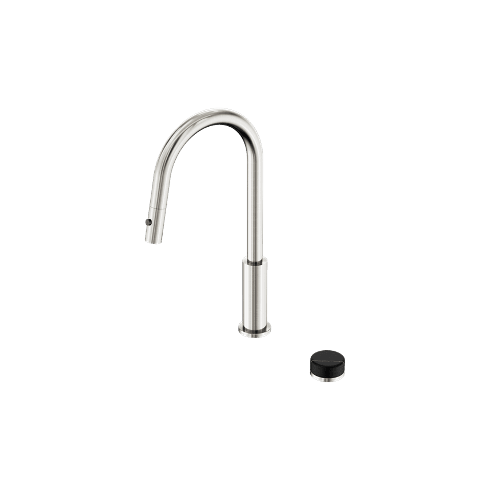 Serenity pull out kitchen Set Marquina Black Handle Brushed Nickel gallery detail image