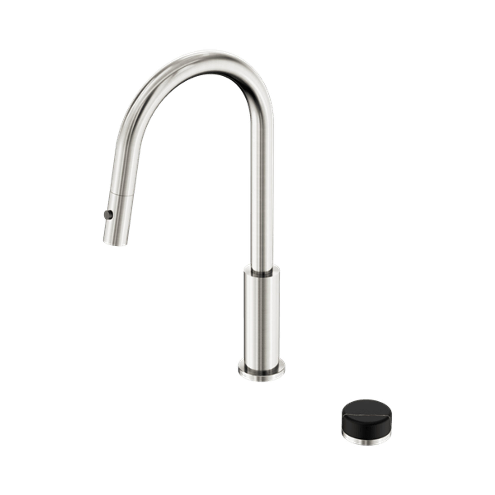 Serenity pull out kitchen Set Marquina Black Handle Brushed Nickel gallery detail image