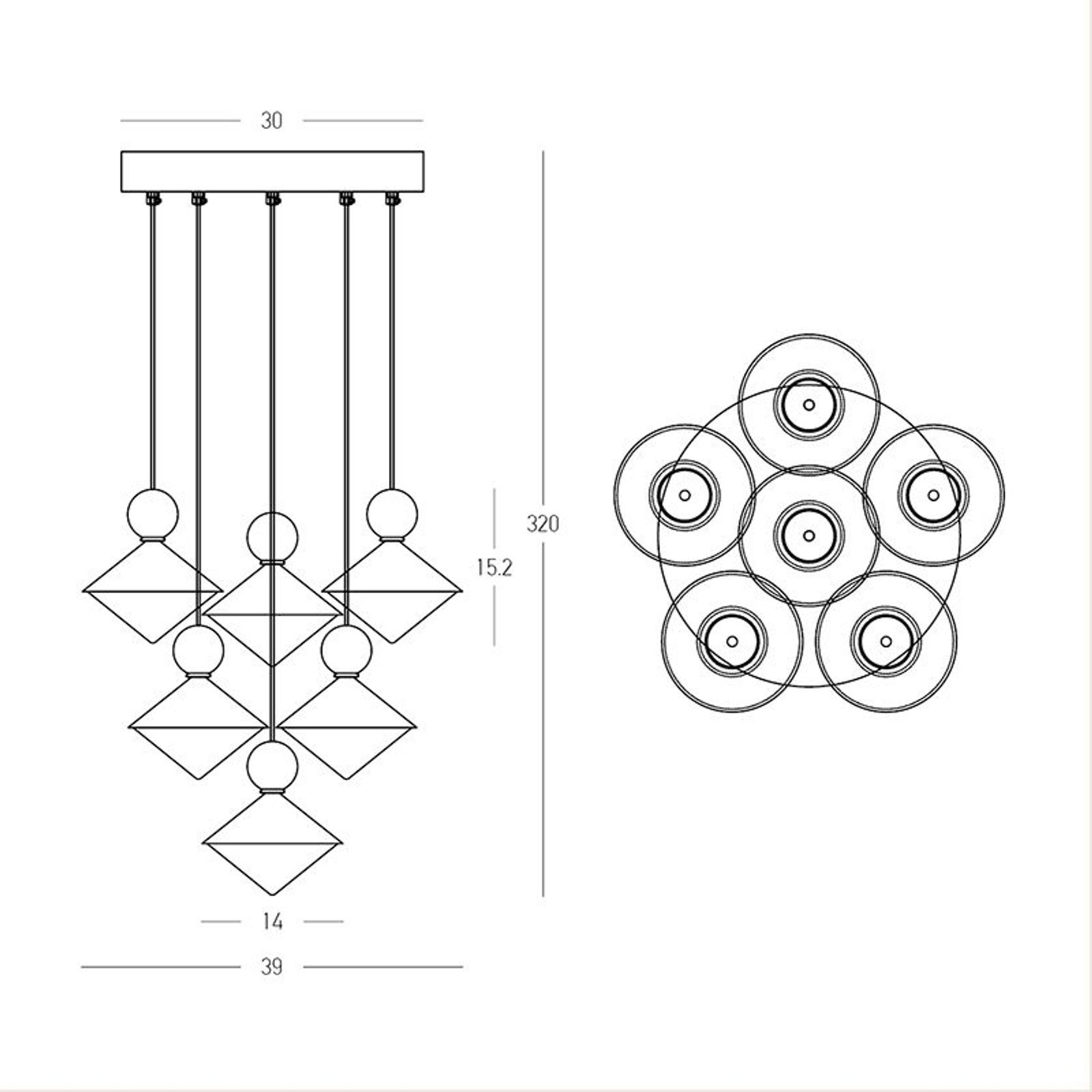 Lyra 6-Light Pendant gallery detail image