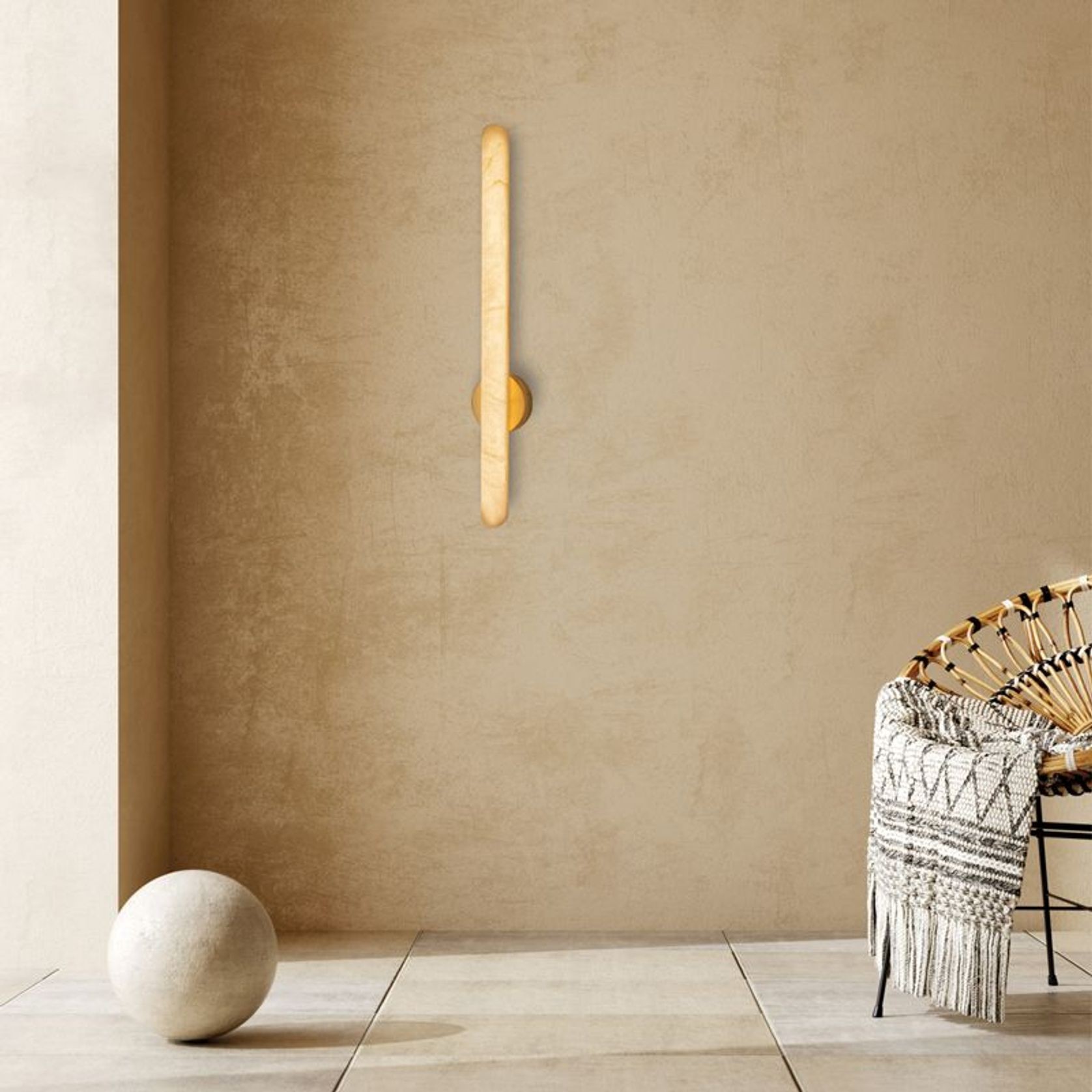 Zeus Pillar Wall Light 65cm gallery detail image