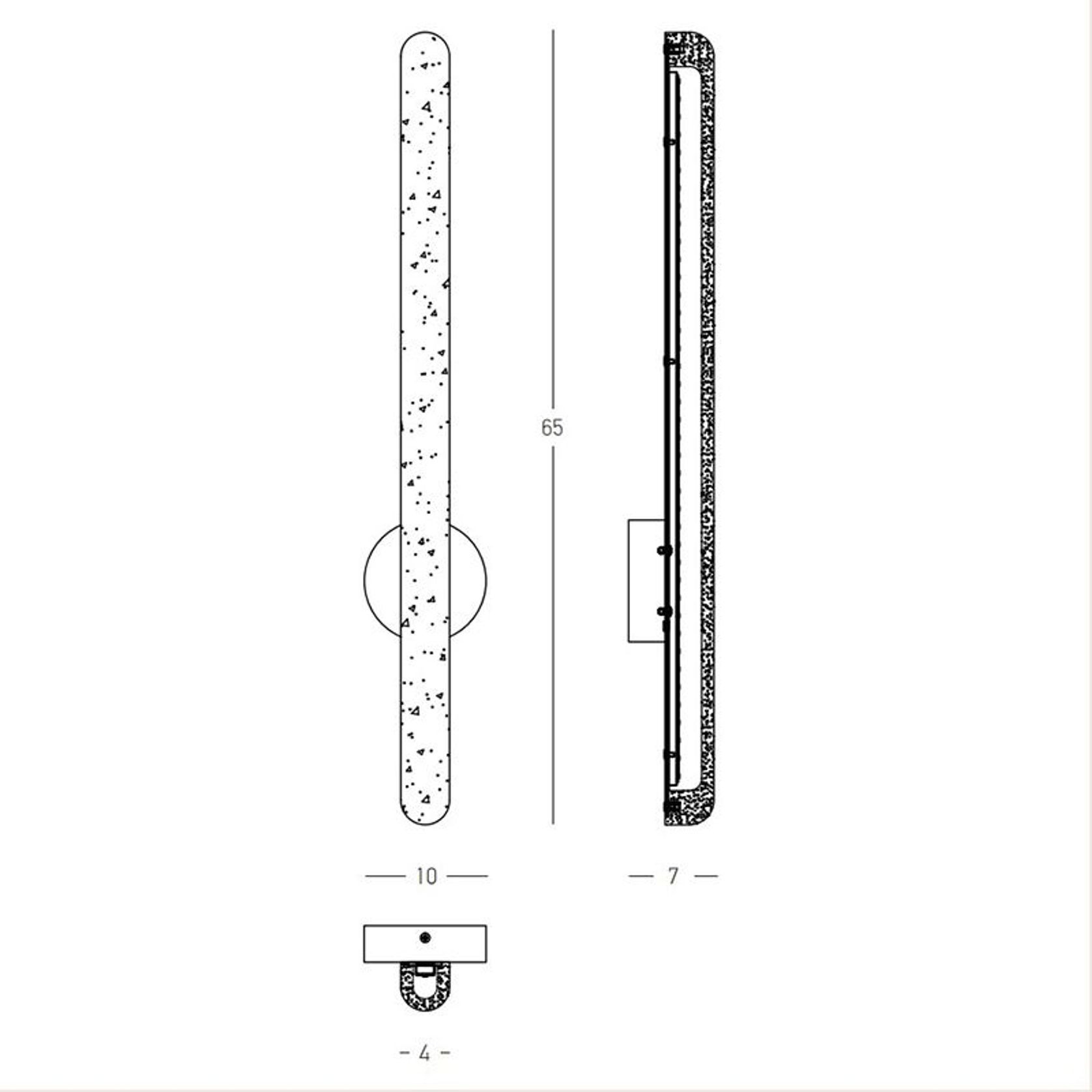 Zeus Pillar Wall Light 65cm gallery detail image