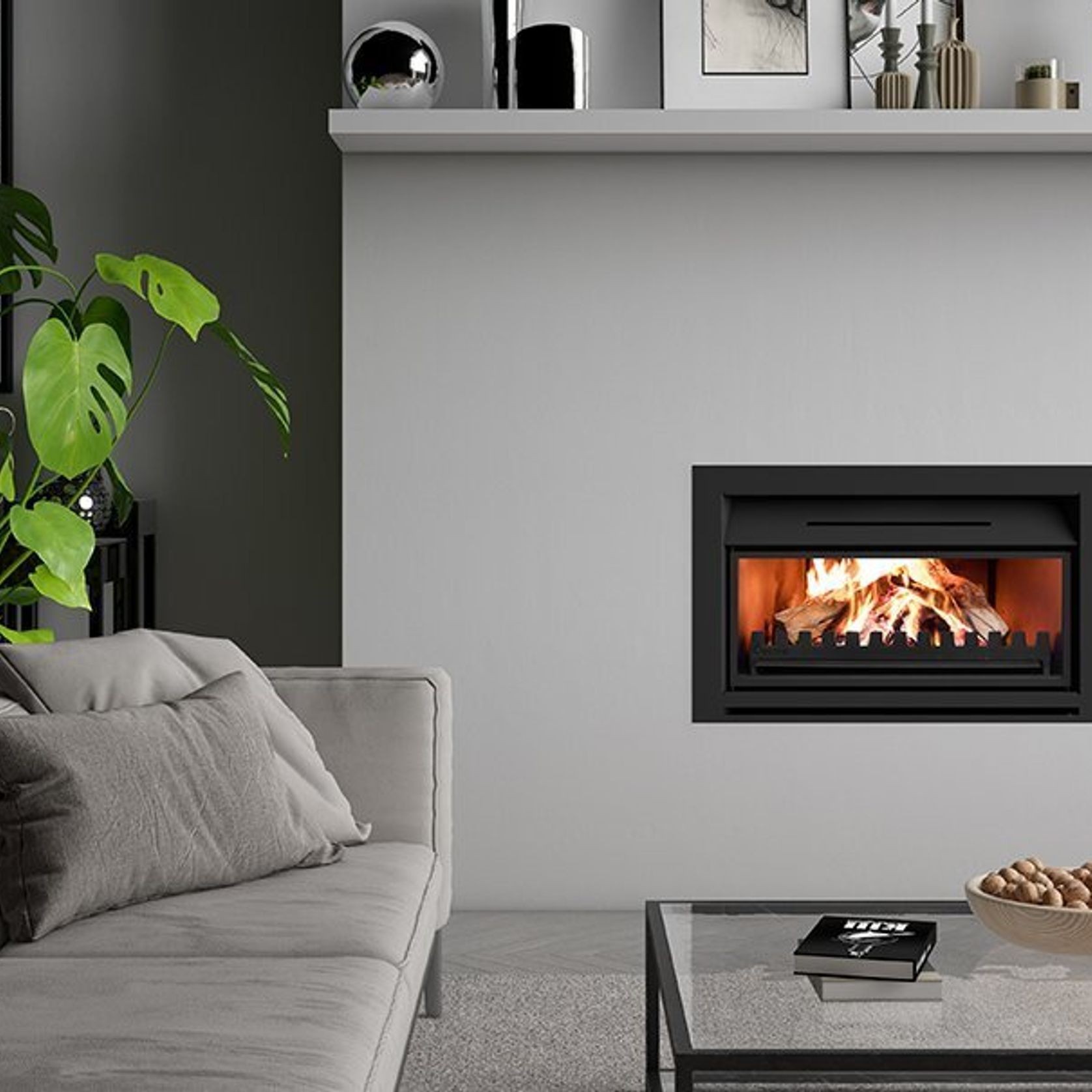 N900 Inbuilt Wood Fireplace gallery detail image