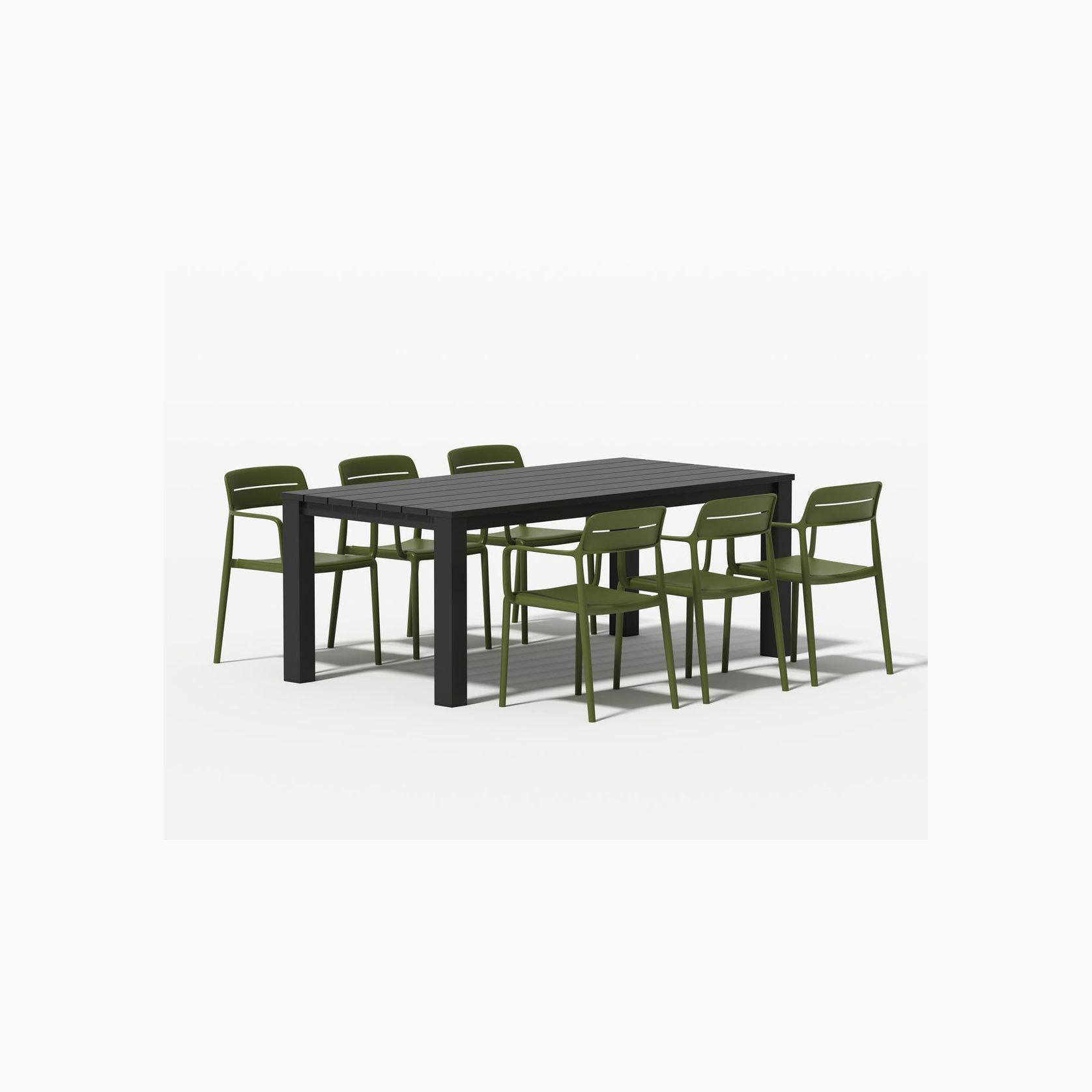 Ficus Table With Aha Chairs 7-Piece Outdoor Dining Set gallery detail image