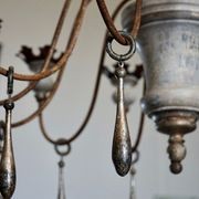 Italian Painted Wood & Iron Chandelier gallery detail image