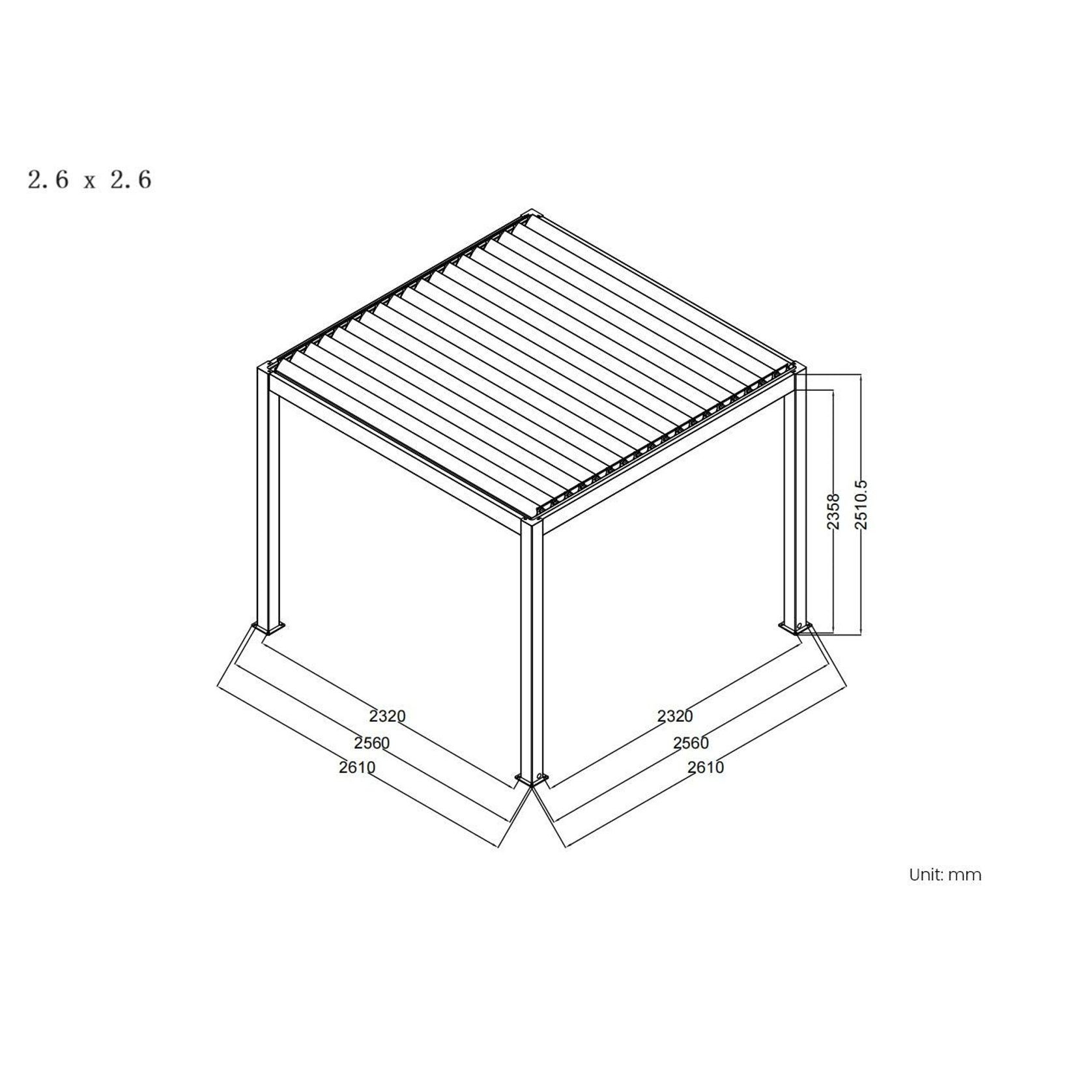 Baltic Manual Freestanding Louvre Roof Aluminium Pergola gallery detail image