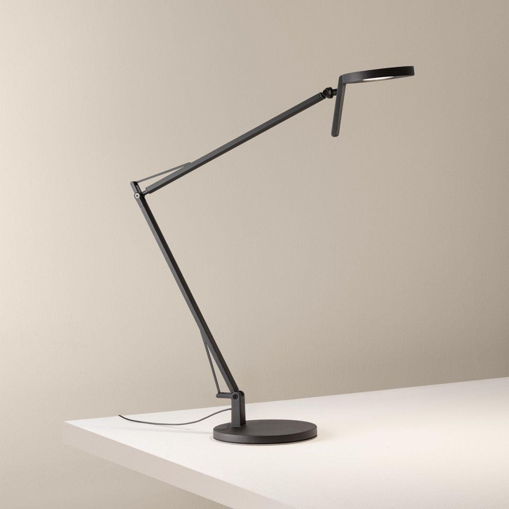 Marlin LED Table Lamp in Textured Black gallery detail image