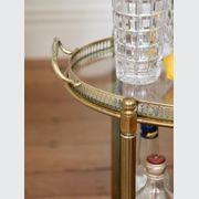 French Oval Brass Drinks Trolley C.1950 gallery detail image