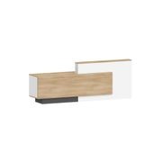 HELMER Reception Desk 2.4M Left Panel - Oak & white gallery detail image